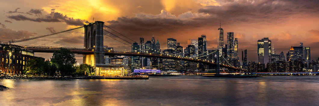 Sunset Over Brooklyn Bridge